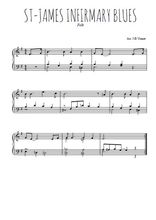Téléchargez l'arrangement pour piano de la partition de St. James infirmary blues en PDF